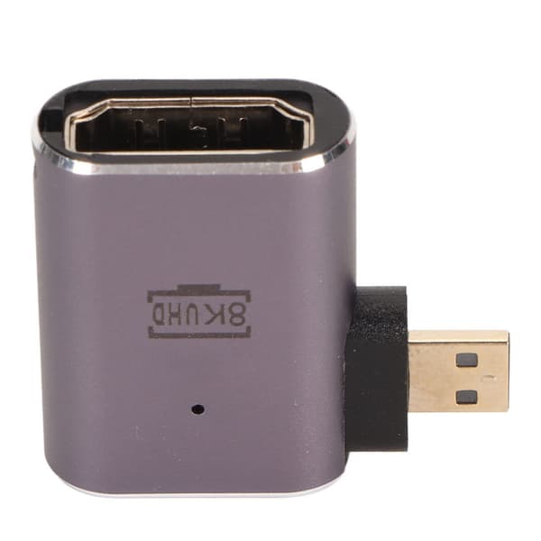 D-Formet Konverter 8K Højre Vinkel Mini Han til High Definition Multimedia Interface Hun Adapter