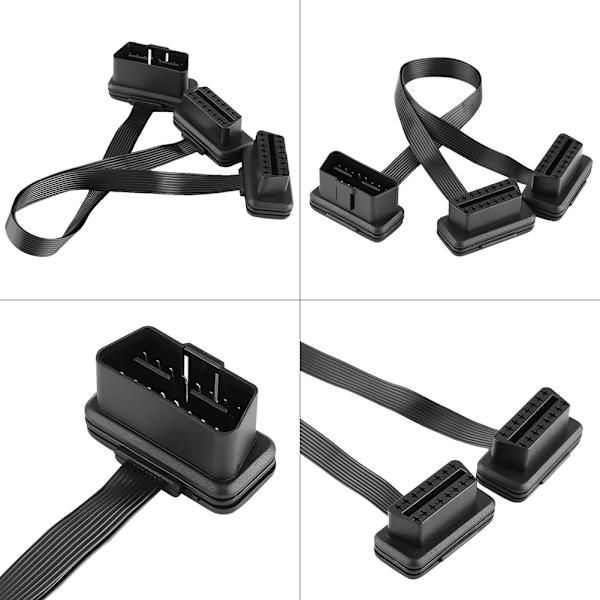 Auton OBD2 16-pinninen 2-in-1-muunnettu kaapeli Diagnostiikan jatkokaapeliliitinsovitin