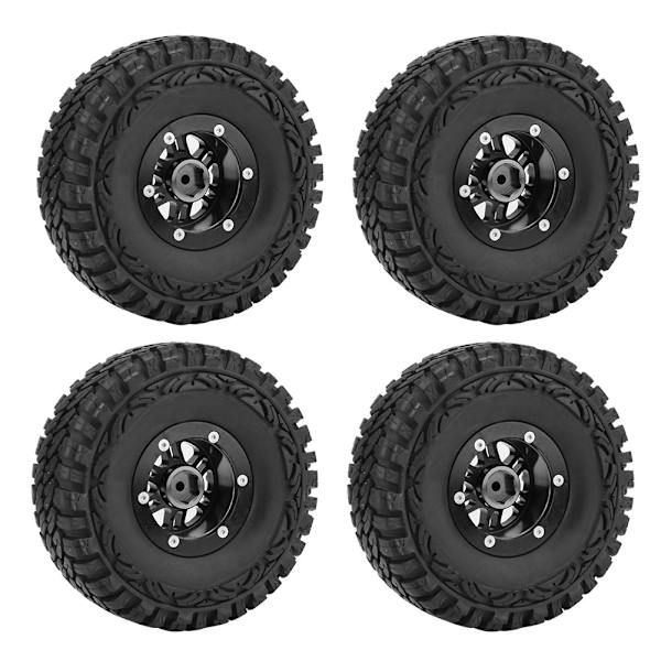 4 st/set 1:10 Crawler-däck Gummidäck Metallnav RC-tillbehör Fjärrkontroll Bildel