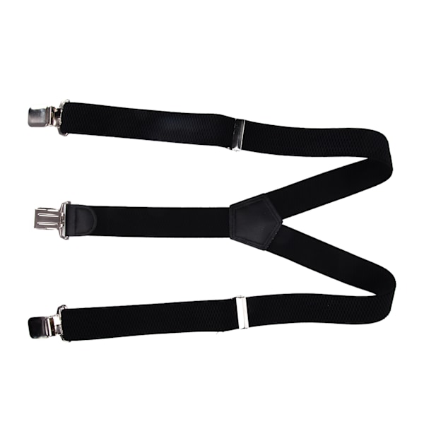 Herr Suspender Stark Fixering Justerbar Vacker Praktisk Fashionabel Metallklämma Bred Suspender för Formell FestSvart