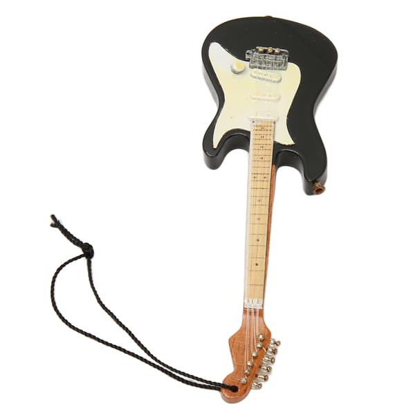Miniatyrgitarr Modell Simulering Innovativ Trä Elektrisk Gitarr Modell med Hängande Rep för Presenter Dekor 02