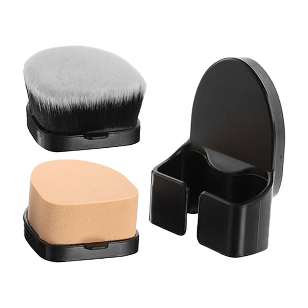 Multifunktionel Foundation Makeup Børste Elastisk Kosmetisk Pudderbørste Makeup Værktøj Sort