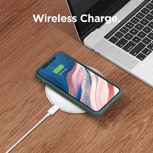 Silikonskal Kompatibelt med iPhone 11 skal (Midnattsgrön) - Upphöjd kant (Skärm- & Kameraskydd), 3-lagersstruktur, Fullständigt skydd