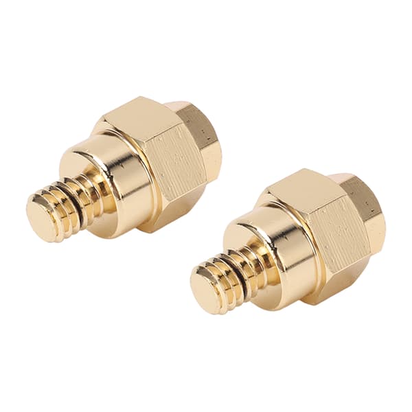 2 STK Kort Side Stolpe Batteri Adapter Terminal 3/8in NPT Gevind Messing til Positiv Negativ