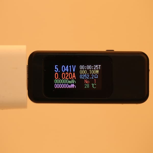 LCD Display USB Tester Oplader Detektor Digital Voltmeter Amperemeter Spændingsmåler DC4-30V (Sort)