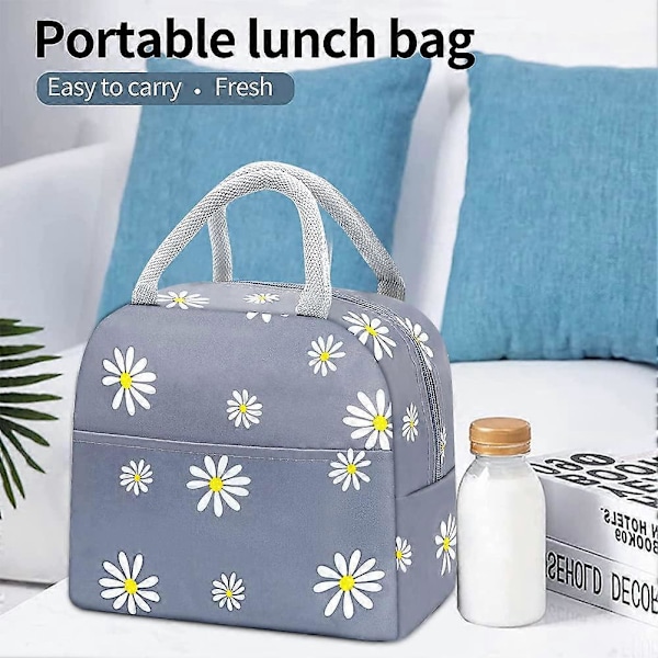 Lounaslaukut naisille, eristetyt kylmälaukut etutaskulla, kannettava lämpöeristetty tiivis lounaslaukku miehille, aikuisille, tytöille, lapsille, työhön, ulkoiluun