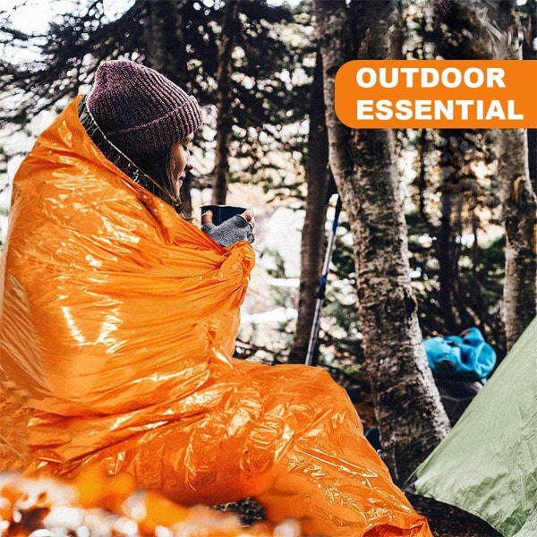 Emergency Survival Sovsäck Nödfilt Vattentät bärbar isoleringspåsar för äventyrsvandring och camping