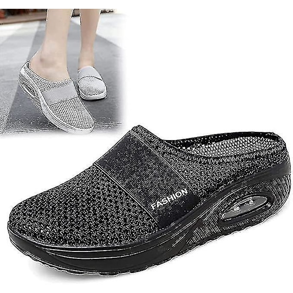 Rosa Luftkudde Slip-on Ortopediska Diabetes Vandringsskor EU 41