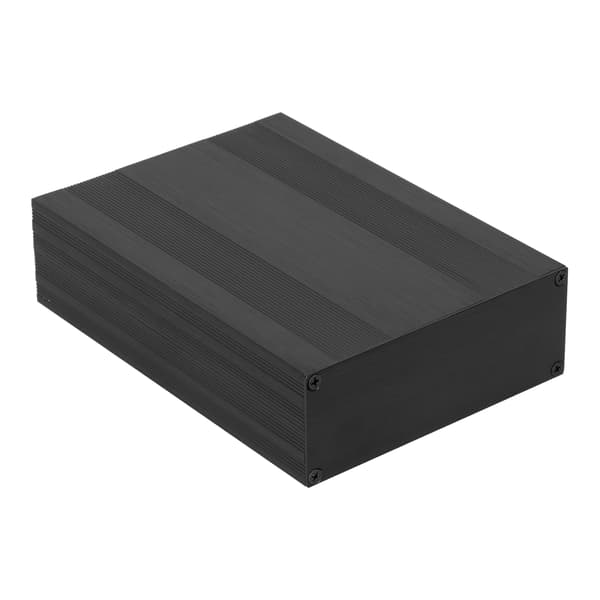 Aluminiumslegering Projektkapsling Video Converter Boks Split DIY Etui Børstet Sort 54x145x200mm