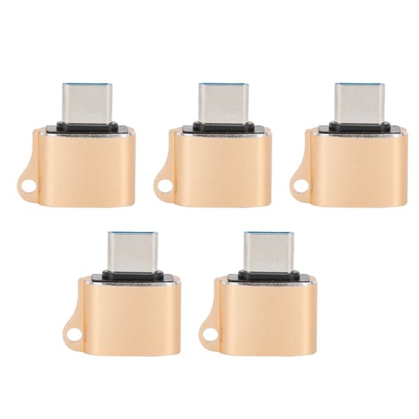 5 st Type-C hane till USB2.0 OTG-adapter Bärbar datakonverterare Datortillbehör Guld