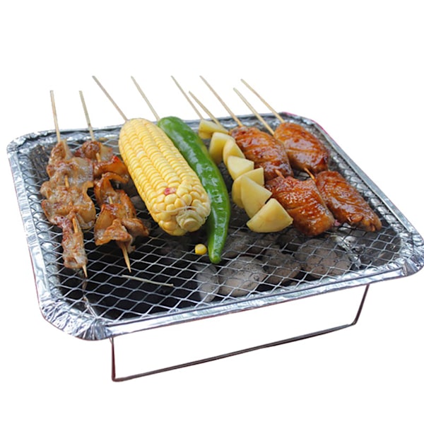 Engangsgrill Røykfri Piknik Kull Mini Engangsgrill