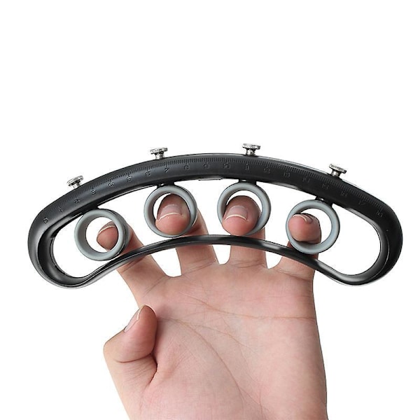 Bærbar Gitar Fingerstyrke Trener Håndekspander for Bass og Piano Hastighetstrening Svart