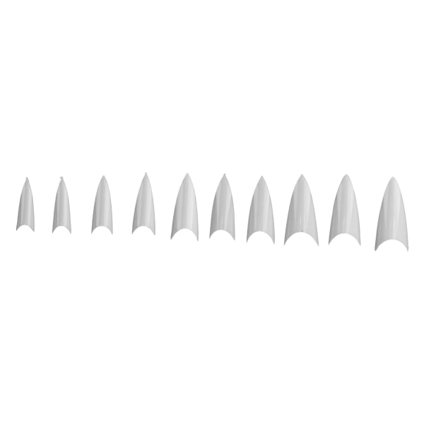 10 stk falske neglespidser spidse form halvdækkende kunstige neglespidser Nail Art Supplies#03
