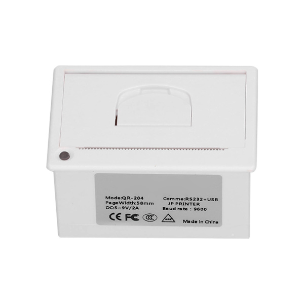 58mm inbyggd termisk skrivare USB RS232 gränssnitt linjetyp skrivmaskin för etikett frakt kvitto