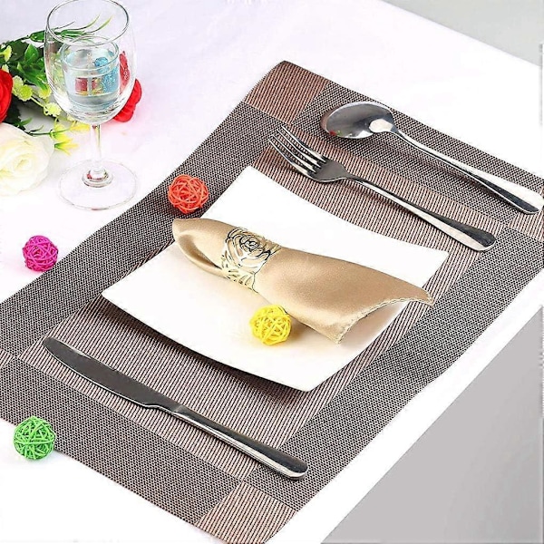 Servietringe, Servietknapper, Servietholder, 12 stk. Udskåret Rose Design Metal Servietholder