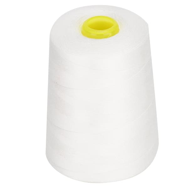 Symaskinetråd 8000 yards højkvalitets polyester husholdningstøjtilbehør (hvid)