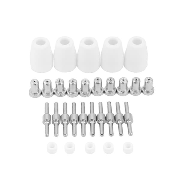 30st/set PT-31XT Plasmaskärbrännare Förbrukningsmaterial Munstycke Elektrod Skydd Virvelring Kit