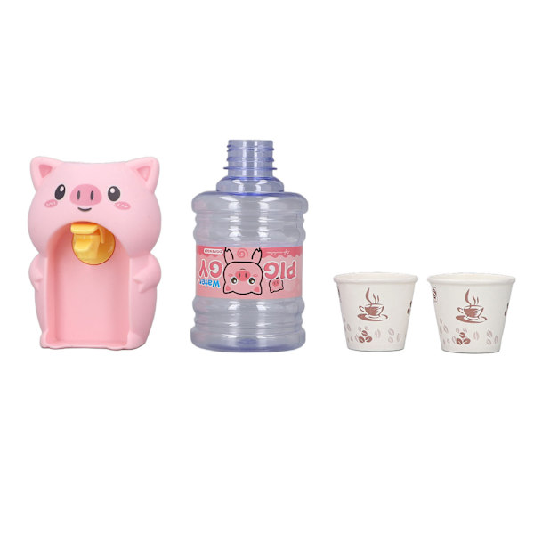 Barnvatten Dispenser Leksak Söta Cartoon Gris Form Design Miniatyr Dricksfontän för Över 3 År Gamla