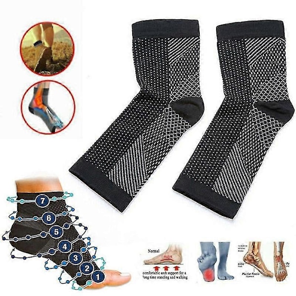 Dr Sock Soothers Kompressions Fotledsstöd Strumpor - Anti-Trötthet L XL