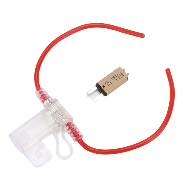 31,5 cm bilsikringholder 12AWG vandtæt med manuel nulstilling 5A sikring TPE+ PVC til RV Yacht Trunk