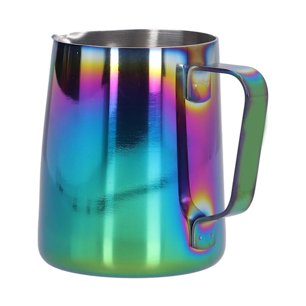 Rustfrit skummekop i rustfrit stål 350 ml Spids mund Cappuccino kop Fortykket Latte Art skummekkande kande Farverig