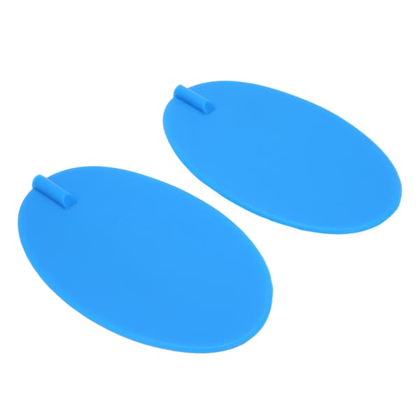 2 stk. Fysioterapi Silikone Elektrode Pads Blå Oval Kropselektrode Patch 95x160mm