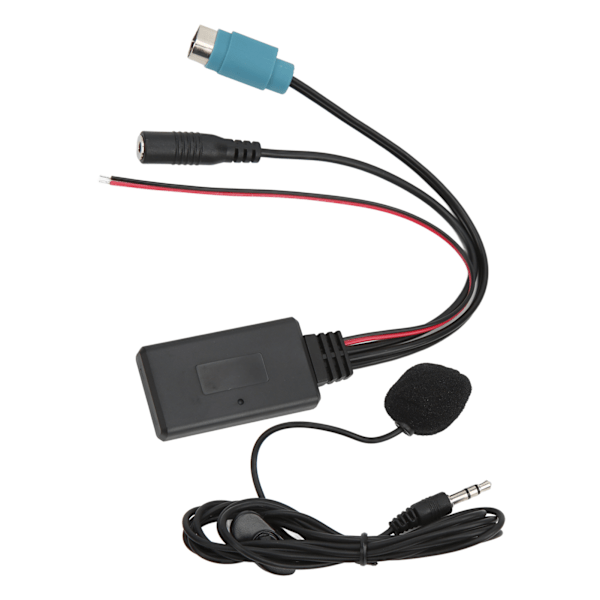 Bluetooth 5.0 AUX-modul för bil, handsfree-mikrofon, ABS, slitstarkt, åldersbeständigt, för Alpine KCE-236B