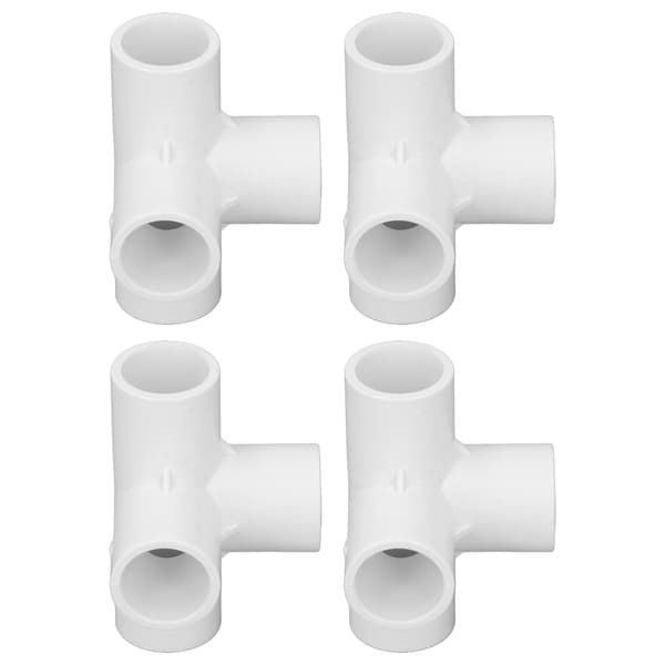 10 stk. 4-vejs PVC-fittings albue rørforbindelse 25 mm udløbssæt til møbelforbindelse hvid