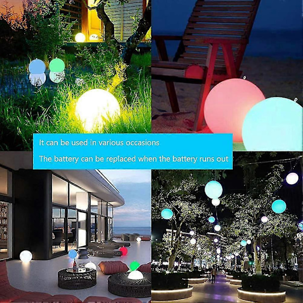 Uppblåsbar LED Strandboll, 13 Färger Lysande Uppblåsbara Bollar, Utomhus Strand Simbassäng Lekboll med LED-Ljus Zekai