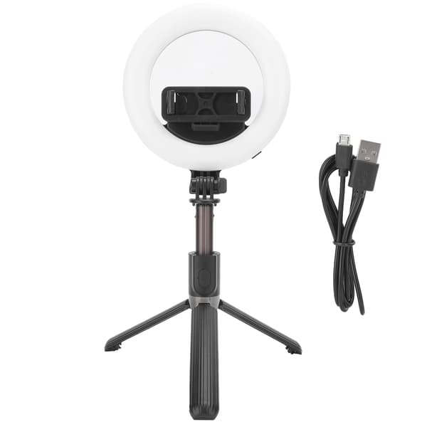 L07 Bluetooth Selfie Stick Bærbar 5-tommers Ring Fylllys Stativ for Direktestrømming Brakett
