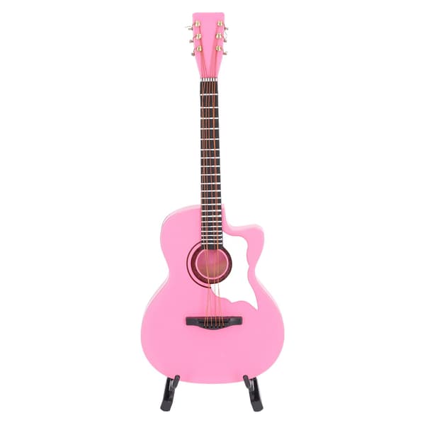 Gitarrmodell Rosa Bøk Materiale Presis Design 18cm Musikkinstrumentmodell for Lek Store Gaver