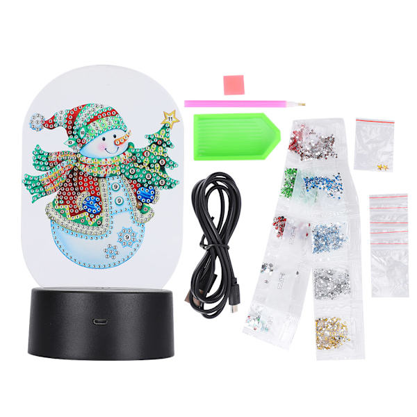 LED Diamantmaleri Natlys Smart Touch Sensor 3D USB Jule DIY Boligindretning