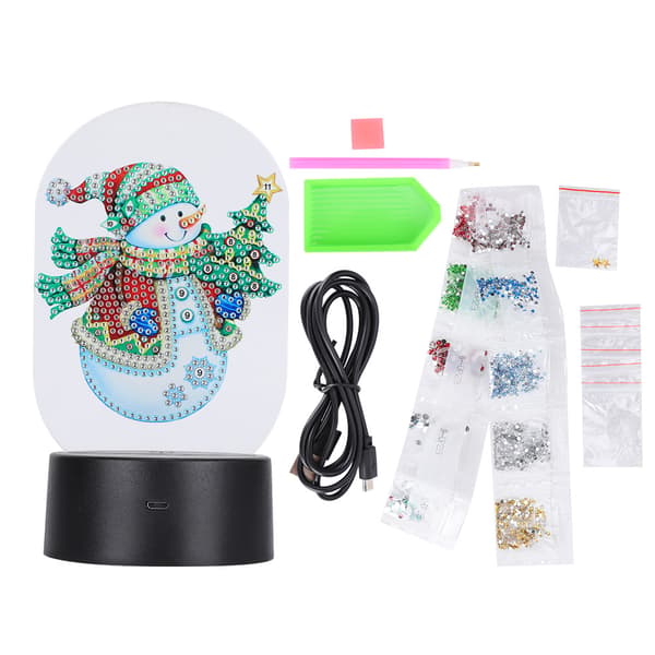 LED Diamond Painting Nattlampor Smart Touch Sensor 3D USB Jul DIY Heminredning