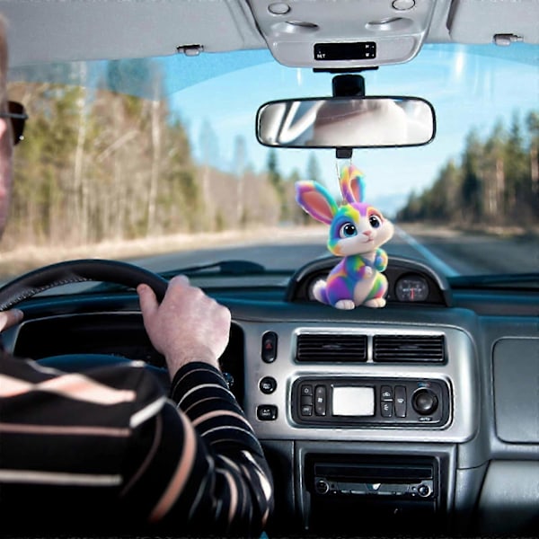 Pääsiäisriipus Akryylinen Litteä Söpö Auton Koristelu Riipus A
