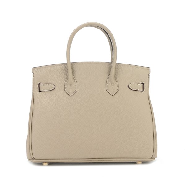 Damer Läder Handväska Första Lagret Ko Läder Tote Väska Pendlar Crossbody Handväska-Khaki (vit linje) Khaki (white line) No. 20 (20x10x15cm)