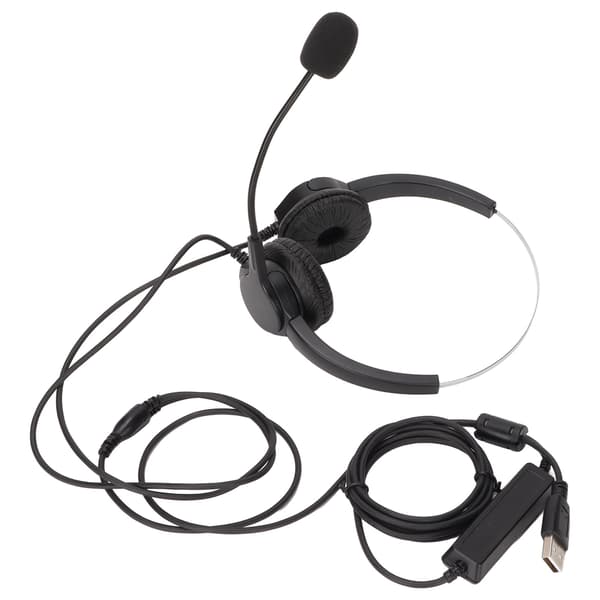 USB-headset brusreducerande trådbundet callcenter-affärshörlurar med mikrofonvolymkontroll för PC bärbar dator kundtjänst