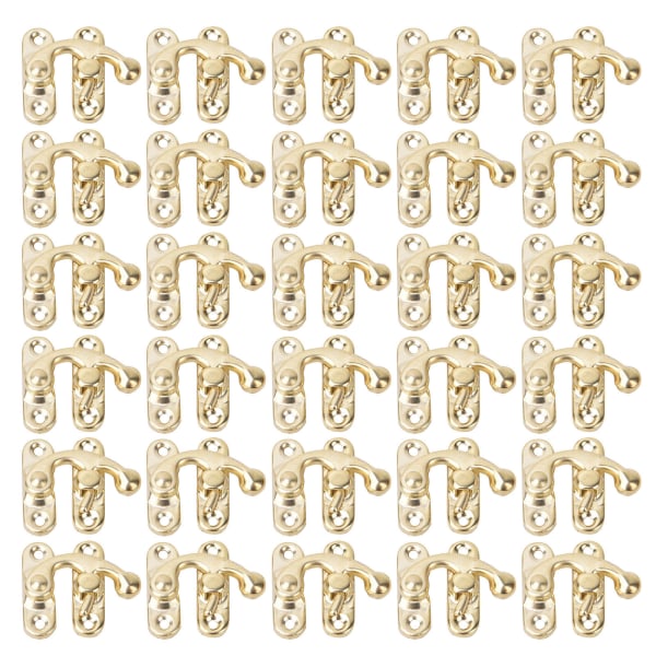 30 stk Haspkrog Retro stil jernlåskrog Hasp til gaveæsker til smykker 3,2 x 2,8 cmGul højre låsekrog Hasp