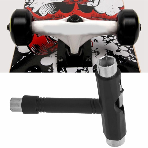 Slitesterk skateboard T-formnøkkel & L-formnøkkel Bærbar skrutrekkerverktøyenhet