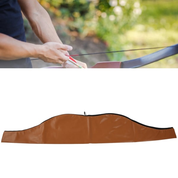PU Bärbar Bågskytte Bow Bag Case Container för traditionell bågejakt skytte Tillbehör brun