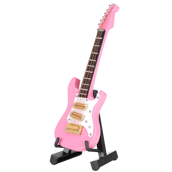 Gitarrdekoration Miniatyrprydnader Mini Musikinstrument Modell Present Rosa 10cm