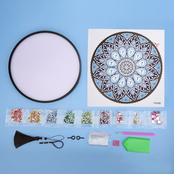DIY Rund Ram Diamantmålning Specialformad Diamantbroderi Hantverk Dekoration