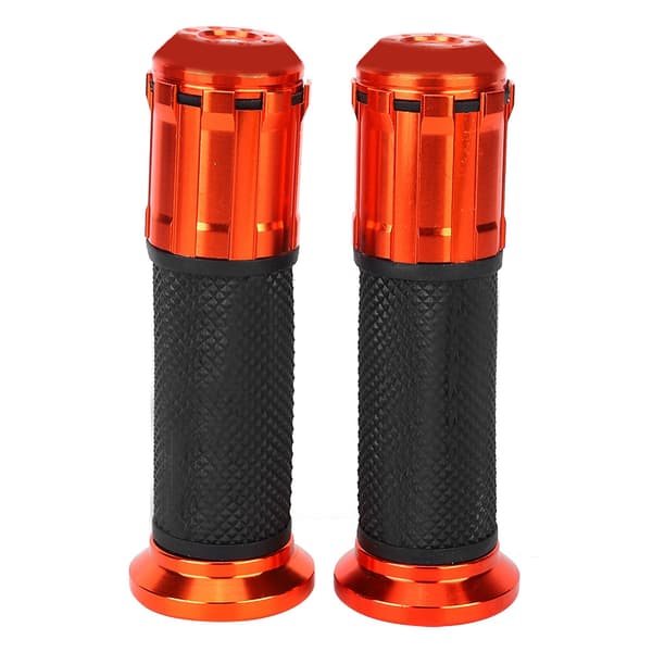 Universell Motorcykel Aluminium Gummi Handtag Styre Modifiering Tillbehör Orange