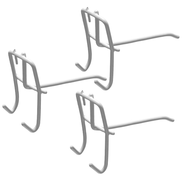 30 st 10 cm Långa Vita Metallbutiks Grid Väggfäste Display Krokar-B5
