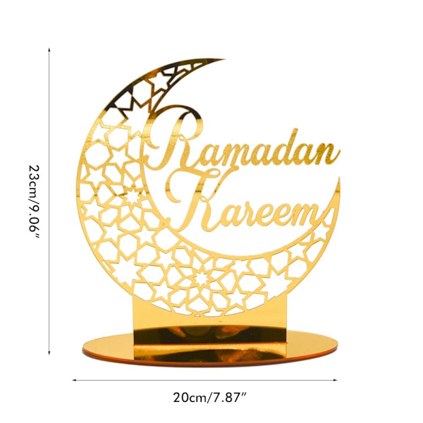 Eid Mubarakin akryylikoristeet Ramadan-koristeet kodin muslimijuhlatarvikkeille Eid Ramadan -lahjat