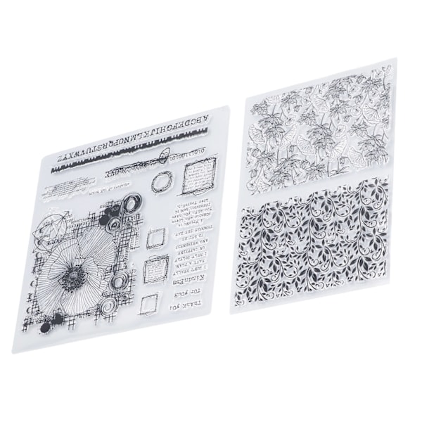 2 st transparenta stämplar DIY tillverkning säker pålitlig transparent TPR återanvändbar dekorativt hantverk tillbehör