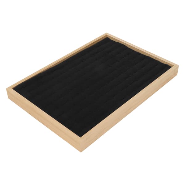 Smykkeskuffe Organizer Multipurpose 100 Rum Ring Skuffe Opbevaringsindsats til Smykkebutik Messe Sort