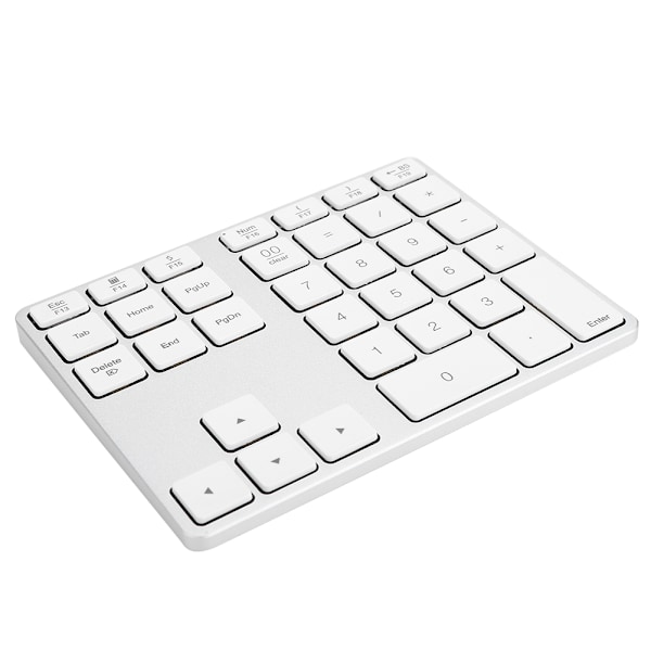Mini numerisk tastatur for Bluetooth 3.0 aluminiumlegering innebygd litiumbatteri