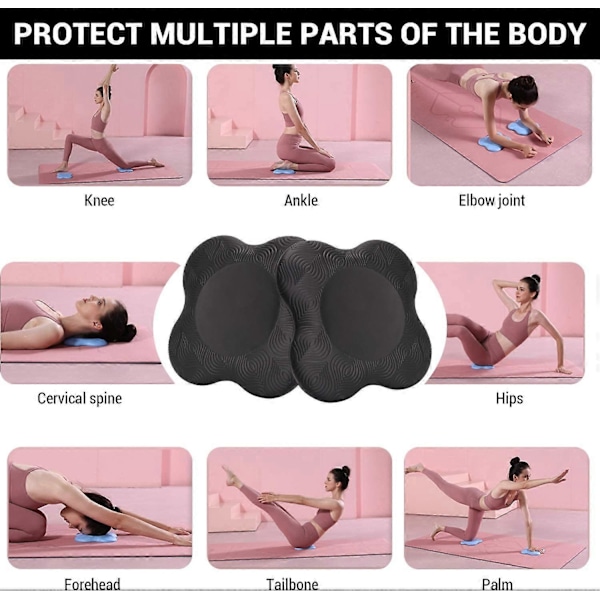 2 STK 7,9x7,9/20x20 cm Yoga Knæpude, Skridsikker Yoga Knæpude i Skum, Komfortabel Yoga Støttepude, Sports Balance Pude til Beskyttelse af Knæ, Ankel,