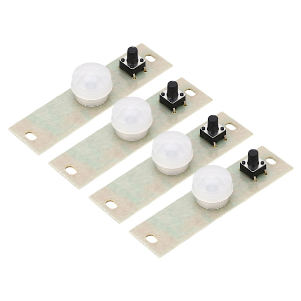 4 stk. solcellelampe printkort infrarød kropsinduktionscontroller modul 3,7V elektronisk komponent