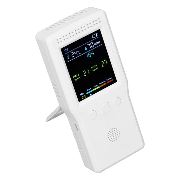 9 i 1 Luftkvalitetstester PM2.5 PM10 HCHO TVOC Temperatur Fuktighet Multifunksjonell CO2-detektor 5V